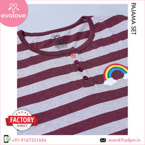 Conjunto de pijama de algodón 100% personalizable para mujer, camisón suave, ropa de dormir que incluye ropa de salón, Jersey de punto, paquete individual - Product Image 4