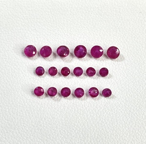 Fine Quality 100% Natural Burma Ruby Heated 2-<b>3mm</b> Round Cut 21.16 Carat Reddish Pink Color Loose Gemstone for Making Jewellery - Product Image 3