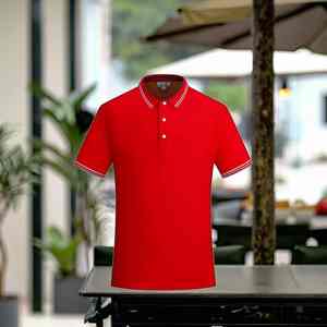 Camiseta Polo de Manga Corta con Bordado Personalizado, Color Sólido, Uniforme Corporativo para Hombre - Product Image 5