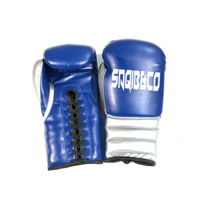 Gants de boxe MMA en cuir Sanda 8oz-16oz, fermeture auto-agrippante personnalisable, gants d'entraînement professionnels - Product Image 1