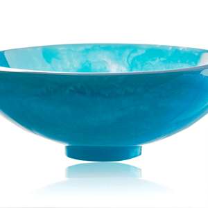 Plato Decorativo de Resina de Arte Moderno, Color Rosa, Hecho a Mano, Pulido, de Origen Indio, Ecológico, Apto para Lavavajillas, para Servir en Fiestas - Product Image 3