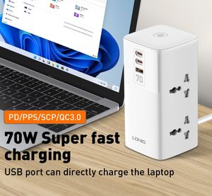 LDNIO SC4383 파워 타워 멀티탭 4구 콘센트 & 1 USB+2C 포트 코드 파워 스트립 - Product Image 3