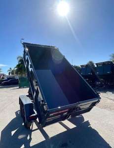 Remolque de Tractor agrícola personalizado, acero, plata, soldadura ISO, bloqueo de enganche de remolque, remolque volquete basculante - Product Image 2