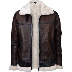 Chaqueta de vuelo de cuero para hombre de alta calidad con diseño clásico y características de Aviador auténticas: Prendas de Vestir exteriores duraderas y elegantes - Product Image 1