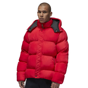 Abrigo hinchado con chaqueta de marca de nylon de invierno vintage de alta calidad con logotipo personalizado de piel calentada OEM - Product Image 1