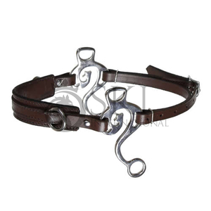 Personnalisable en cuir véritable noir marron élégant réglable Cavemore Bitless Horse Bit boucles rembourrées produit équestre en acier - Product Image 6