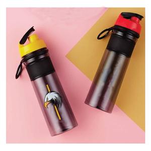1L BPA Free Eco-Friendly Plastic Water Bottles for Kids with Attached <b>Carabiner</b>-Camping Use - Product Image 1