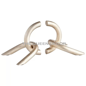 Sujetalibros decorativos de metal de aluminio con diseño de flores doradas súper elegantes Juego de 2 superventas Alto bajo demanda - Product Image 3