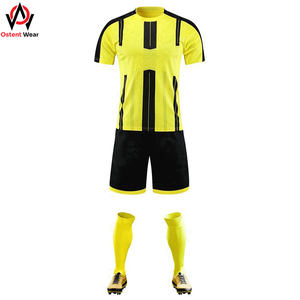Jersey de fútbol de secado rápido para hombre, kits de equipo deportivo para jóvenes con nombre personalizado, conjunto de pantalones cortos con logotipo de uniforme de fútbol de tela sublimada personalizada - Product Image 4