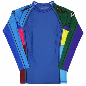 Nueva Llegada Cómodo Hombres Rash Guard Venta Color Sólido Manga Larga Fitness Wear Compresión Anti-UV UPF50 Sublimado - Product Image 1