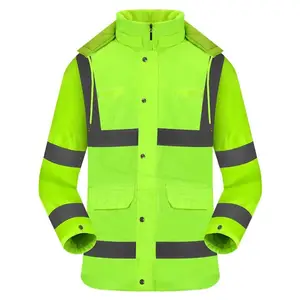 Veste de protection ignifuge haute visibilité prix d'usine veste de travail d'hiver chaude vente en gros
