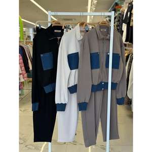 Costume en modal style décontracté Jean Garnili 10251 avec col trucker - Product Image 1