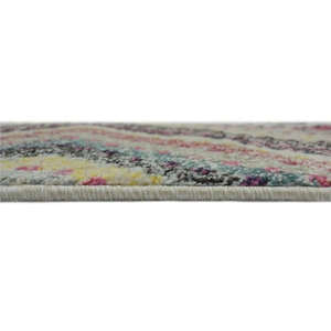 Multicolour Handmade Polyester Rectangle Diamond <b>Rug</b> for Living Room Bedroom Hallway - Product Image 3