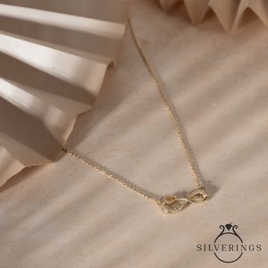 สร้อยคอหัวใจอินฟินิตี้เงินแท้ 925 สำหรับเป็นของขวัญสุดโรแมนติก - Product Image 5