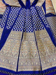 Wholesale Traditional <b>Indian</b> Luxury Woven 100% Silk Brocade Fabric Printed Pattern Wedding Dress Sarees <b>Scarves</b> Collection - Product Image 2