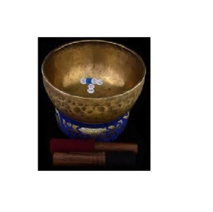 Cuenco de canto Himalaya hecho a mano con Mazo y almohada | Cuenco de sonido Budista para meditación y yoga - Product Image 3