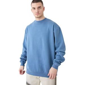 Sudadera con capucha Vintage de peso pesado para hombre, sudadera de algodón de felpa de gran tamaño, ropa de calle lavada para invierno, estilo informal, teñido liso - Product Image 2