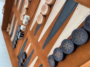 Pu Leather Handmade Roll up Backgammon <b>Game</b> set Customized Top Quality Roll Up Backgammon <b>Game</b> Set Luxury Backgammon <b>Game</b> - Product Image 4