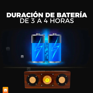 Radio Altavoz Bluetooth Recargable con Luz LED Estilo Vintage Retro - Colores Surtidos - Product Image 6