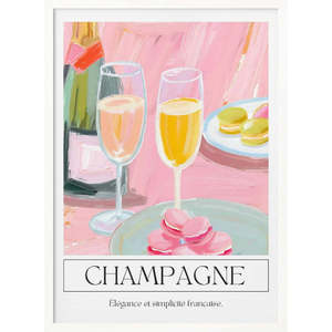 Tableau mural en toile sur le thème du champagne, élégant et stylé pour la décoration intérieure - Product Image 2