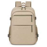 Sac à dos pour ordinateur portable de voyage en plein air de haute qualité avec logo personnalisé, unisexe, imperméable, en cuir PU, fermeture éclair, 15 pouces, sacs pour ordinateur portable pour étudiants