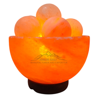 JOBAK Promotion Exceptionnelle : Lampe en Sel de Roche de l'Himalaya Naturel de Qualité Supérieure Certifiée ISO, Style Feng Shui, Sculptée à la Main, Sensation Naturelle