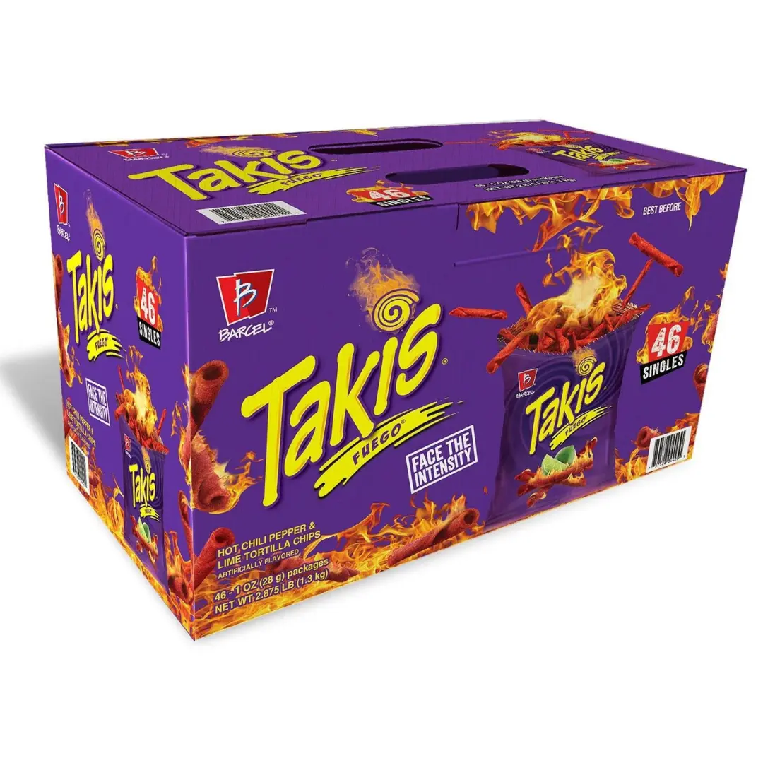 סיטונאי Takis פואגו 70g הטוב ביותר אלה התגלגל טורטייה שבבי/סיטונאי Takis מהדורה מוגבלת כחול חום פלפל