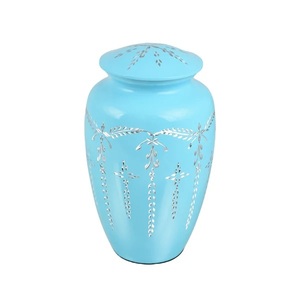 Nuevo diseño Funeral Home Supplies Metal Adult Cremation Urns & Keepsake Urns Venta al por mayor Mejor precio Acabado azul - Product Image 3