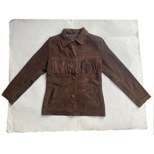 Chaqueta de cuero de vaca de alta calidad para mujer - Product Image 1