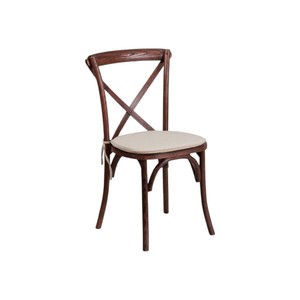 Silla de banquete madera de teca marrón apilable - Product Image 1