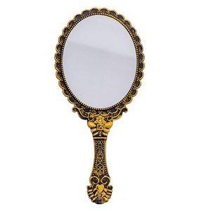 <b>Wholesale</b> Hand Mirror Fashionable Trending Design New Customized Shaped All Colors for Traveling Reflector Glass - Product Image 3