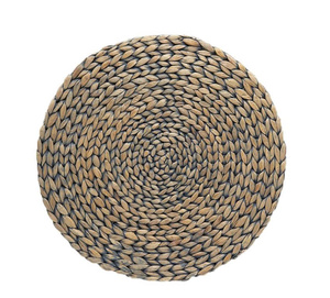 Modern <b>Round</b> Woven Seagrass <b>Placemat</b> with Insulation Pads Rattan Mat Coaster for Dining Table Wedding & Party Decoration - Product Image 2