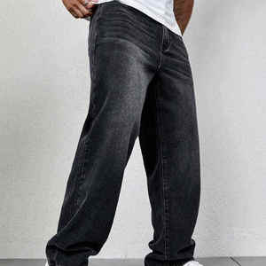 New <b>Men</b> <b>High</b> Street Fashion Casual Regular Fit Mid <b>Waist</b> Breathable Lightweight Overalls <b>High</b> Quality <b>Jeans</b> - Product Image 4