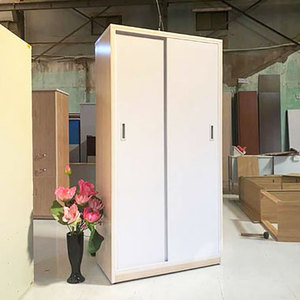 Armario de Plástico Deslizante de 2 Puertas Estilo Coreano, Mueble Plegable Independiente para Dormitorio, Almacenamiento de Ropa para Apartamentos - Product Image 1