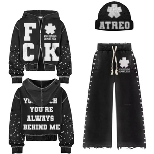 Survêtements de sport classiques avec broderies et impressions, vêtements de sport de plein air, vêtements d'entraînement, survêtements à capuche pour homme - Product Image 3