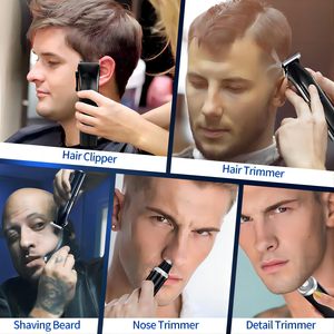 Tondeuse de Précision Professionnelle Rechargeable pour Hommes, Tondeuse Électrique Nez et Barbe à Coupe Rapprochée avec Alimentation USB - Product Image 4