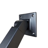 ZSZIndustry acier inoxydable 304 Satin noir moderne mural carré bride réglable mains courantes balustrades chaudes mains courantes