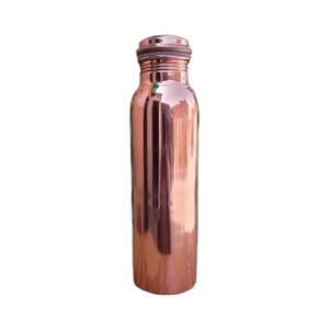 India 100% Pure Copper Water <b>Bottle</b> 950ml Eco-Friendly Leak Proof Lid Customizable Logo Outdoor Use Disposable Wholesale Price - Product Image 1