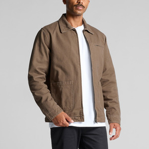 TWILL SPORTS Durable 100% Cotton <b>Duck</b> Canvas Men's Horn Button <b>Jacket</b> Embroidery Front Logo Clean Workwear Design Everyday - Product Image 5
