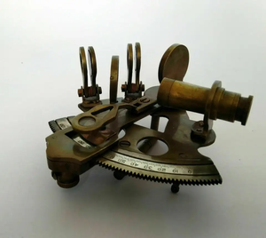 Antique Vintage Kelvin Hughes Solid Brass Astrolabe Sextant Multi-Functional Piston for Ship Nautical Maritime <b>Work</b> Wood <b>Gift</b> - Product Image 2