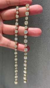 Bracelets tennis en diamants de laboratoire 15 carats, chaîne de diamants taille coussin, bracelets en or 14 carats avec diamants, bijoux de luxe pour femme - Product Image 4
