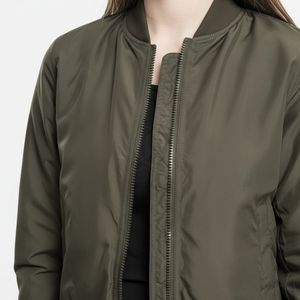 Chaqueta Bomber de Alta Calidad para Mujer, con Cierre, Estilo Piloto, Informal, 100% Poliéster, Logotipo Personalizado, Chaquetas Ligeras - Product Image 5