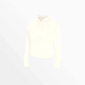 Custom Womens Plain <b>White</b> Cropped Hoodie Soft Fleece Pullover Long Sleeve Hooded <b>Sweatshirt</b> for Casual or Gym Wear - Product Image 1