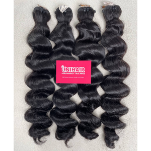Extensiones de Cabello Virgen Vietnamita al por Mayor, Paquetes de Cabello Ondulado Camboyano Sin Procesar, Paquetes de Cabello con Cutícula Alineada - Product Image 1