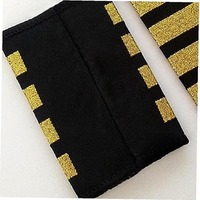 Épaulettes d'uniforme de capitaine de la Marine fabriquées à la main OEM Épaulettes de vêtement brodées sur mesure Écussons d'uniforme de rang supérieur