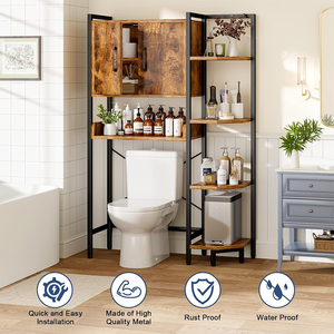 Estante Organizador <span class=keywords><strong>de</strong></span> <span class=keywords><strong>Baño</strong></span> Independiente, Ahorrador <span class=keywords><strong>de</strong></span> Espacio, Armario <span class=keywords><strong>de</strong></span> Almacenamiento Sobre el Inodoro, Estante <span class=keywords><strong>para</strong></span> Uso en la Cocina - Product Image 4