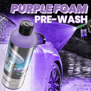 Shampoo pré-lavage couleur violet professionnel, liquide de lavage auto concentré de haute qualité avec cire, nettoyant et produits de lavage - Product Image 1