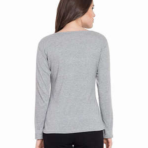 Camiseta de talla personalizada para mujer de secado rápido y transpirable con mangas completas al por mayor blusas y camisas personalizadas en blanco - Product Image 4