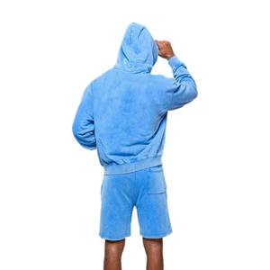 Ensemble streetwear décontracté pour homme, sweat à capuche zippé et short long jusqu'aux genoux, 2 pièces, style oversize, tenue décontractée hip-hop - Product Image 2