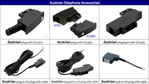 Adaptateur de téléphone prise autrichienne vers prise RJ11 en plastique ABS noir - Product Image 6